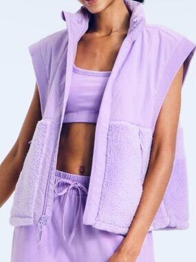 Joylab Lavender Purple Activewear Sherpa Vest
